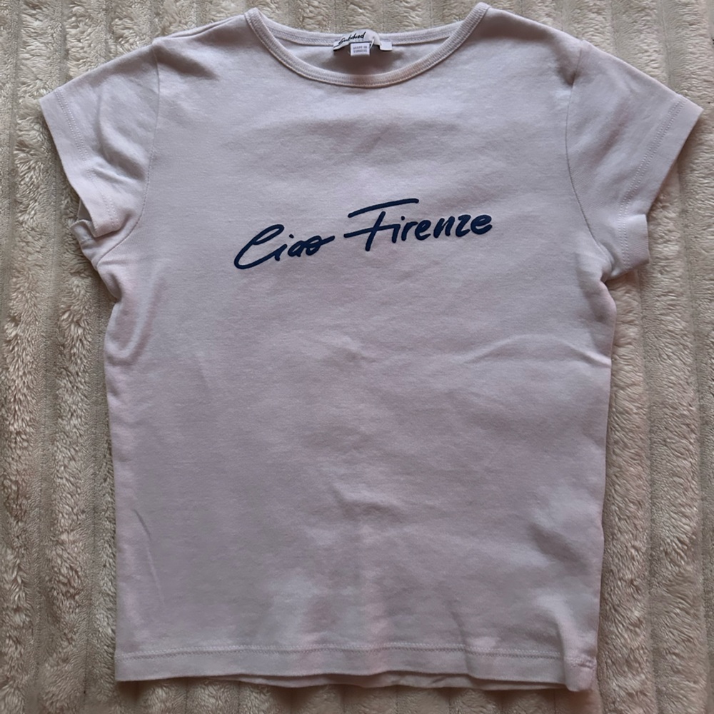 Woman's White Baby Tee